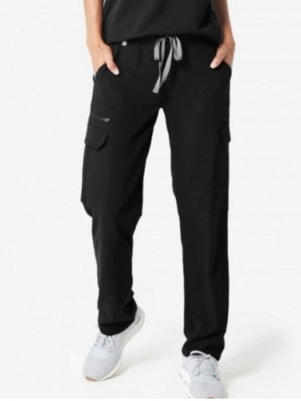 HTF Figs Black Avadi Cargo Scrub Pants XL